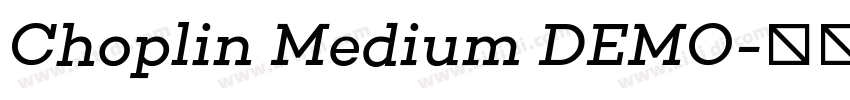 Choplin Medium DEMO字体转换